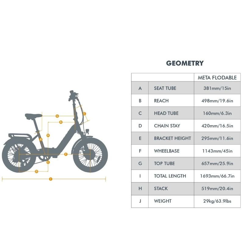 META 20" Foldable E - Bike - Ebike Boomers