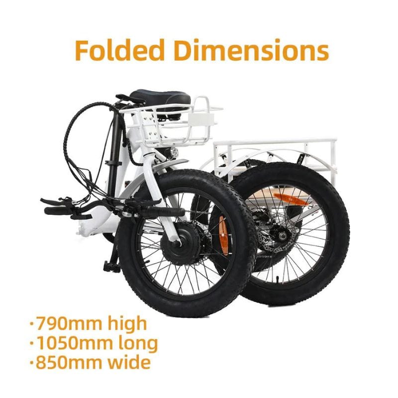 New Trike Step - Through Foldable E - Trike - Ebike Boomers