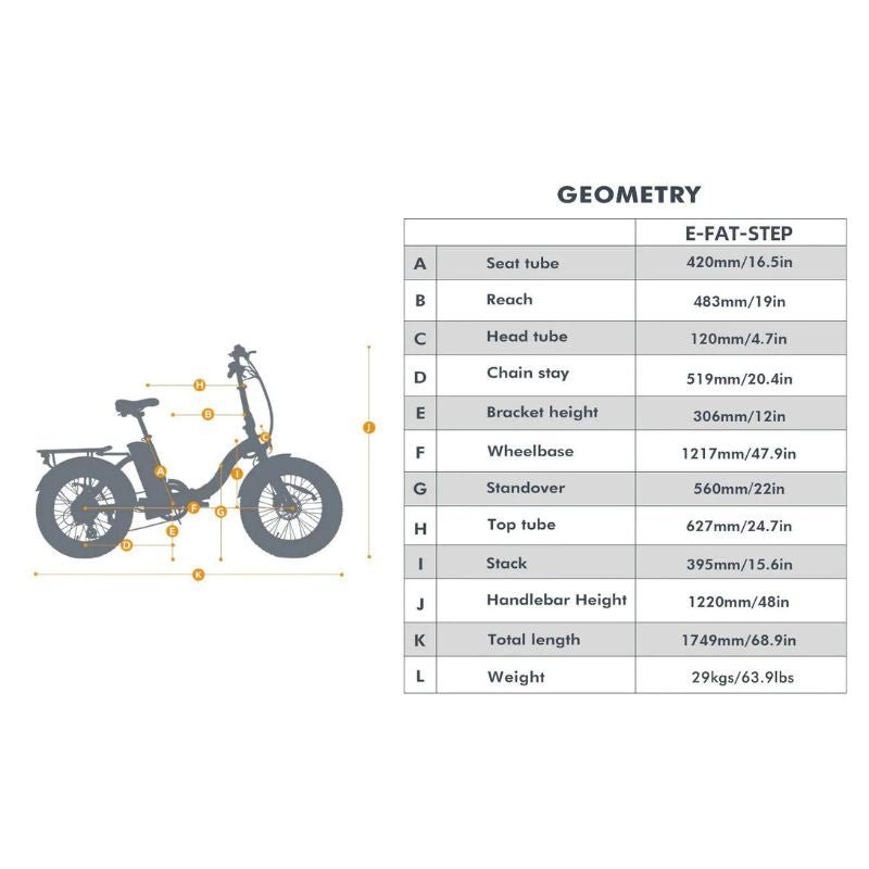 E - FAT - STEP Foldable All - Terrain E - Bike - Ebike Boomers