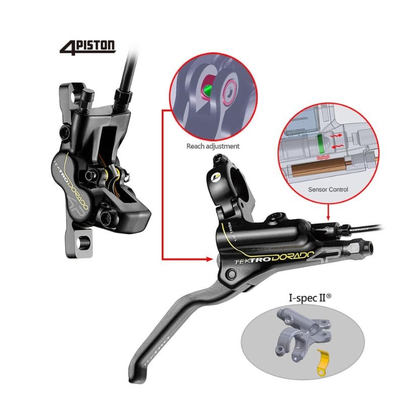 Tektro E - Bike 4 - Piston Hydraulic Brake Set - Ebike Boomers